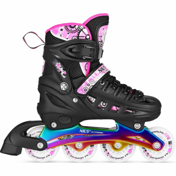 Nils Extreme NH10905 4v1 RŮŽOVÉ LED KOLENEČKOVÉ BRUSLÍ S ...