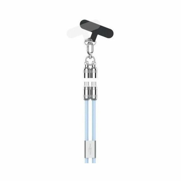 Stabilus Ansmann USBCC60W 120cm modrý provázkový kabel