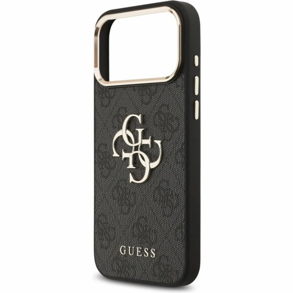 Guess PU Leather 4G Metal Logo Gold Frame kryt iPhone 17 ...