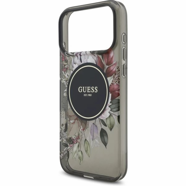 Guess Pouzdro IML Flowers s perlovým řemínkem MagSafe pro...
