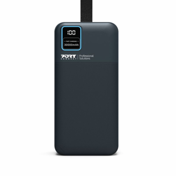 PORT CONNECT powerbanka 30 000 mAh, LCD displej, USB-A QC...