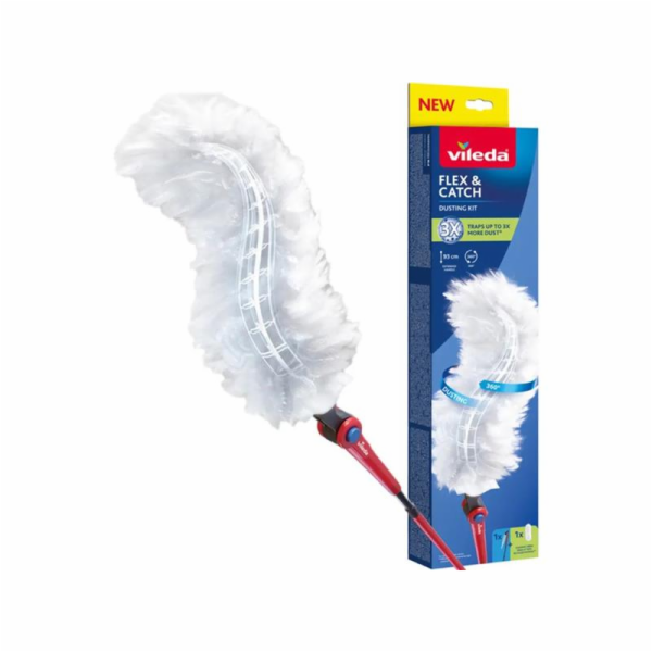 Prachovka s dlouhou rukojetí + vložka Flex & Catch