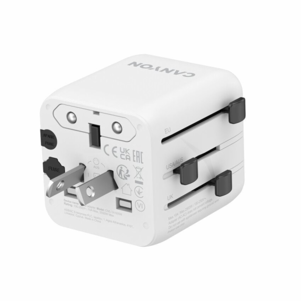 CANYON Travel Adapter OnTour One EU/UK/US/AUS   White