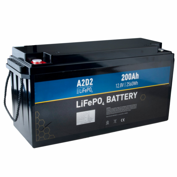 A2D2 baterie LiFePO4 12,8V 200Ah M8