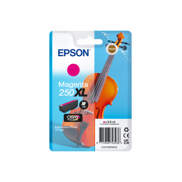 Epson 250XL - 8.9 ml - XL - purpurová - originální - blis...