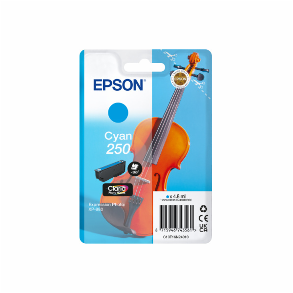 Epson 250 - 4.8 ml - azurová - originální - blistr - inko...