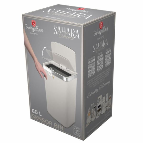 Koš odpadkový se senzorovým otvíráním 60 l Sahara Collect...