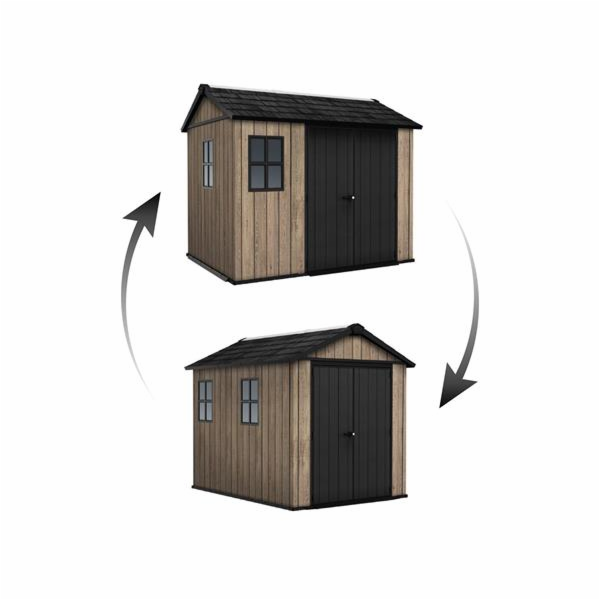 Zahradní domek Keter Apex 7,5 x 9 Ashwood, s podlahou