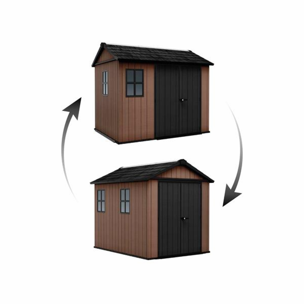 Zahradní domek Keter Newton Plus wide 9x7,5 hnědý, s podl...