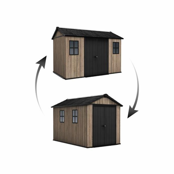 Zahradní domek Keter Apex 7,5 x 11 Ashwood, s podlahou