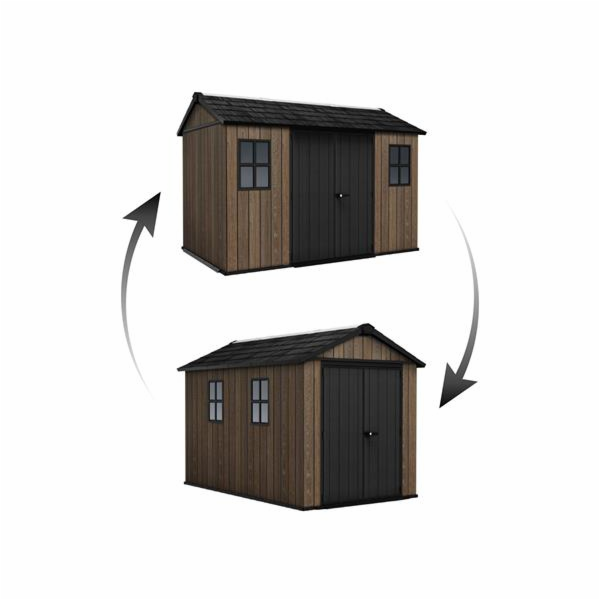 Zahradní domek Keter Apex 7,5 x 11 Walnut, s podlahou