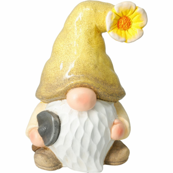 Zahradní dekorace trpaslík 31 cm žlutá KO-795250700zlut