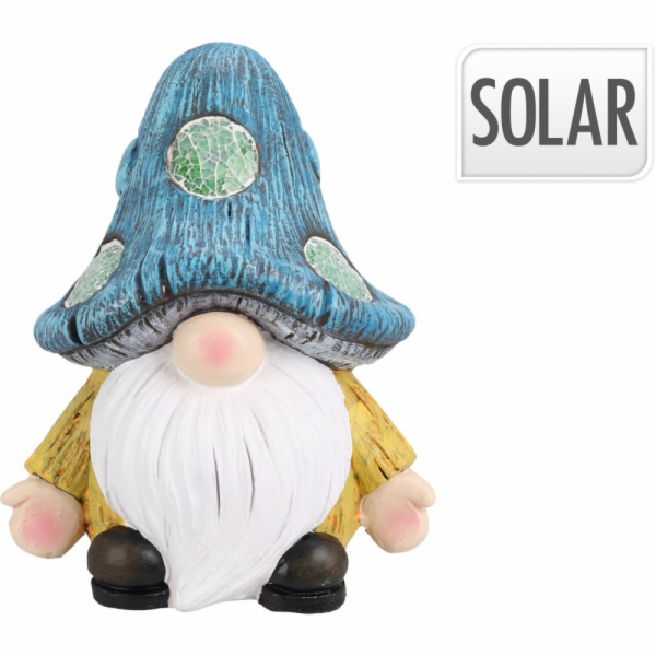 Zahradní dekorace trpaslík se solárním světlem 30 cm s mo...