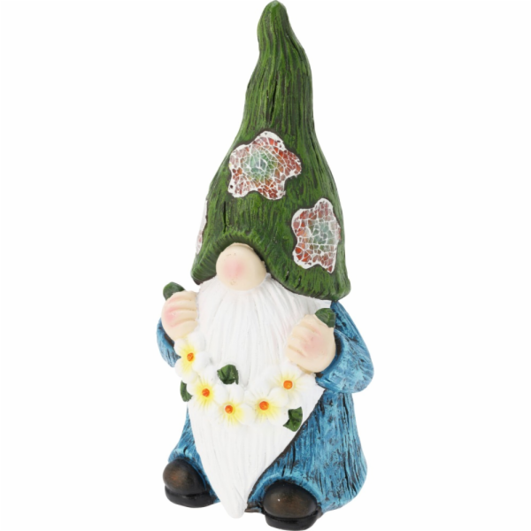 Zahradní dekorace trpaslík se solárním světlem 40,5 cm ze...