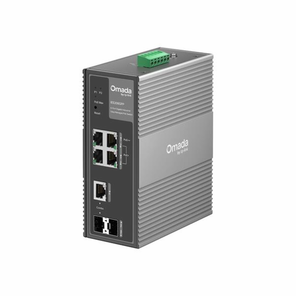 Switch TP-Link IES206GPP průmyslový, 2x SFP combo, 8x GLa...