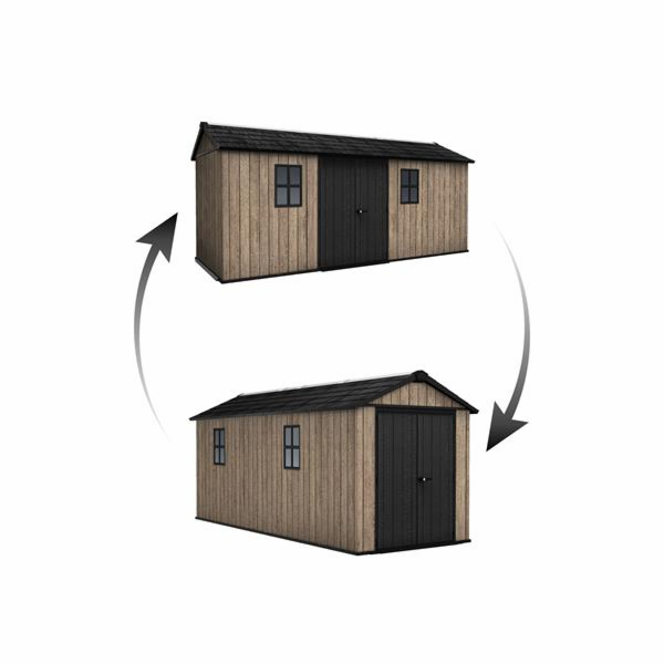 Zahradní domek Keter Apex 7,5 x 17 Ashwood, s podlahou