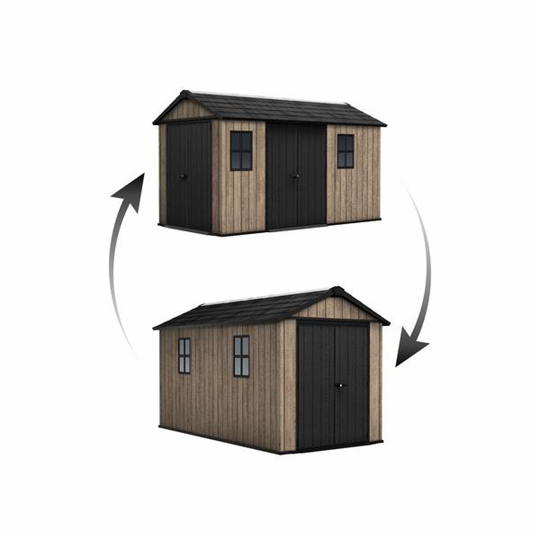Zahradní domek Keter Apex 7,5 x 13 Ashwood, s podlahou