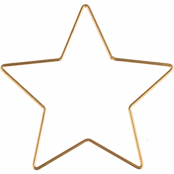 Kovová hvězda Glorex zlaté barvy 15 cm x 15 cm x 0,3 cm