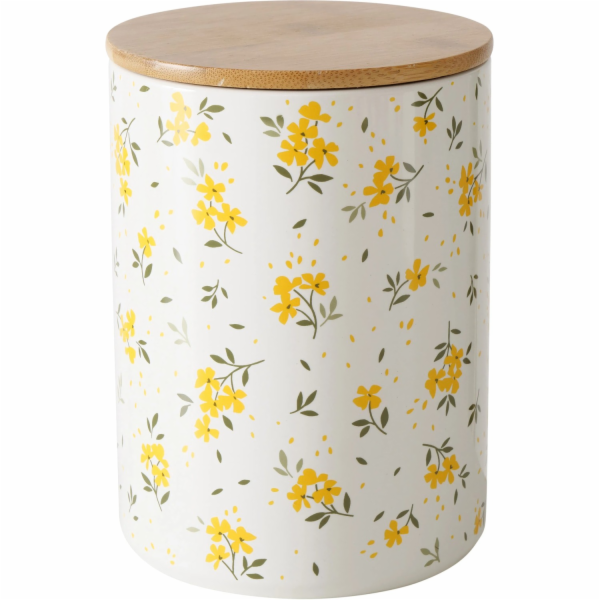 Úložná nádoba Boltze Mayla 16 cm x O 12 cm bílo-žlutá
