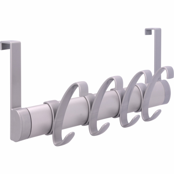 Věšák na kabáty Siro nad dveře 01007, plast/hliník, stříb...