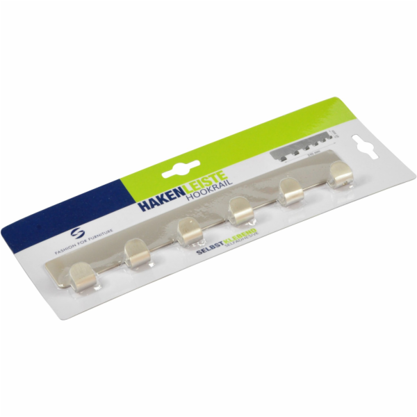 Samolepicí páska s háčky Siro, matně niklovaná, délka 240 mm