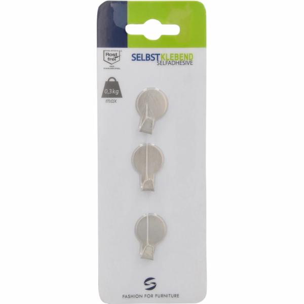 Háček Siro 2321 z nerezové oceli, jemně broušený, samolep...