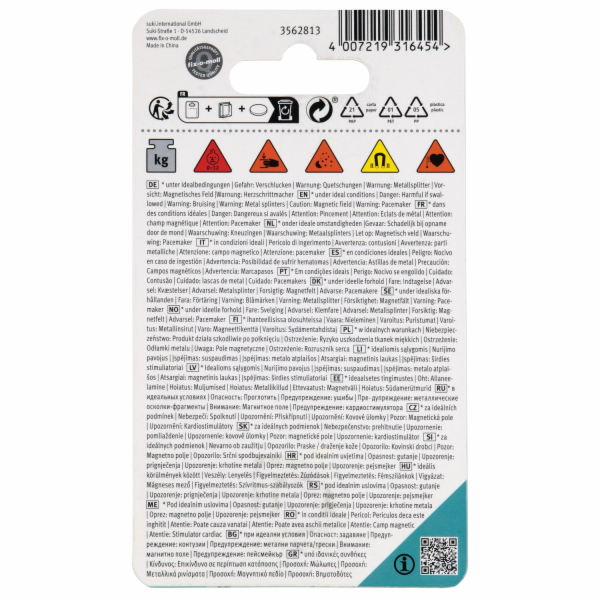 Neodymový magnetický disk Fix-o-moll, 19 mm x 3 mm, stříbrný