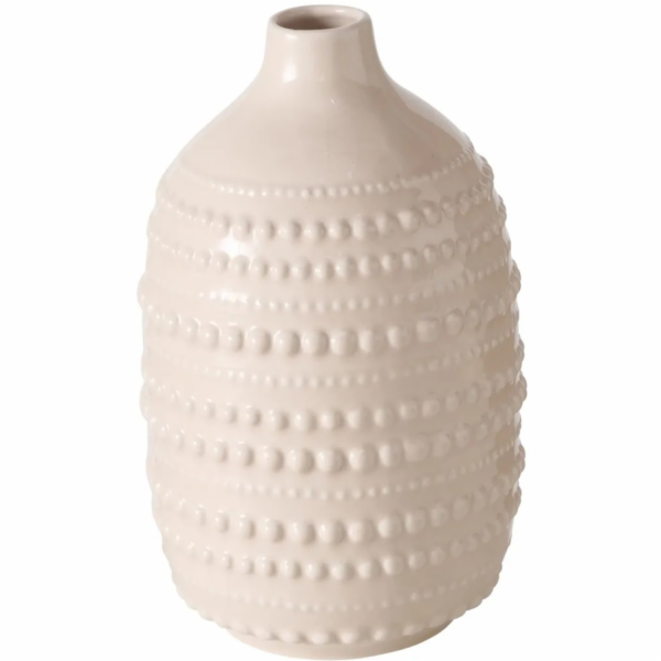 Váza Boltze Meruna 20 cm x O 12 cm béžová