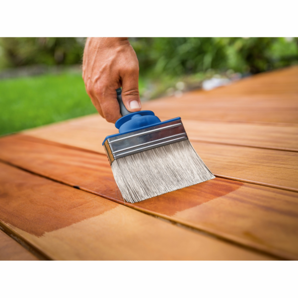 Plochý štětec LUX-TOOLS na mořidlo, 100 mm x 30 mm, s nád...