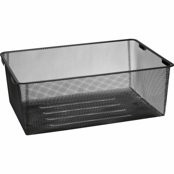 Kovový drátěný koš 21 cm x 39 cm x 60 cm, matně černý