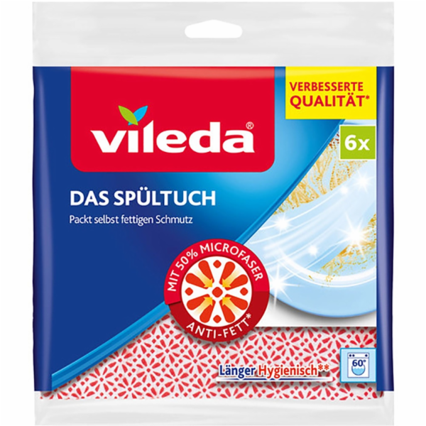 Vileda utěrky na nádobí, balení 6 kusů