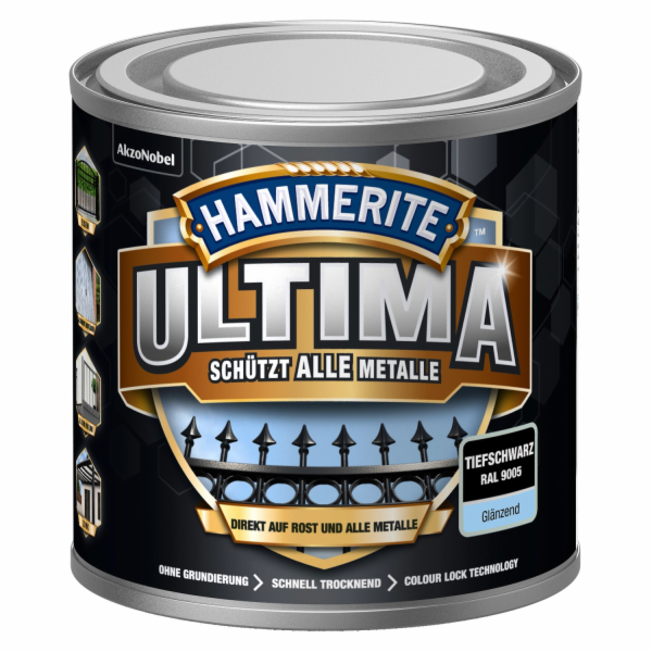 Ochranná barva na kov Hammerite Ultima Premium, lesklá tm...