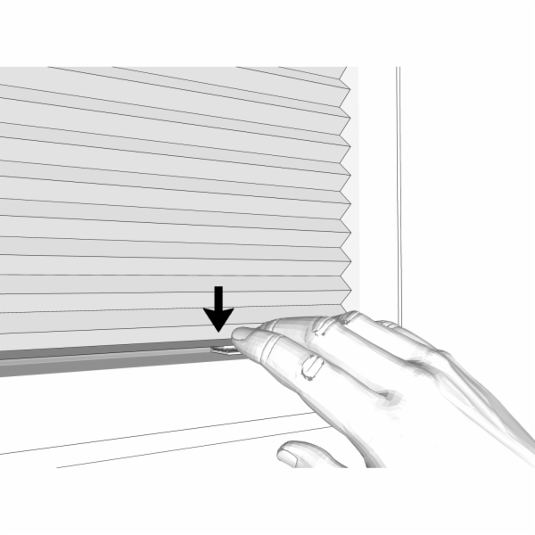 Samolepicí plisovaná roleta 90 cm x 190 cm bílá