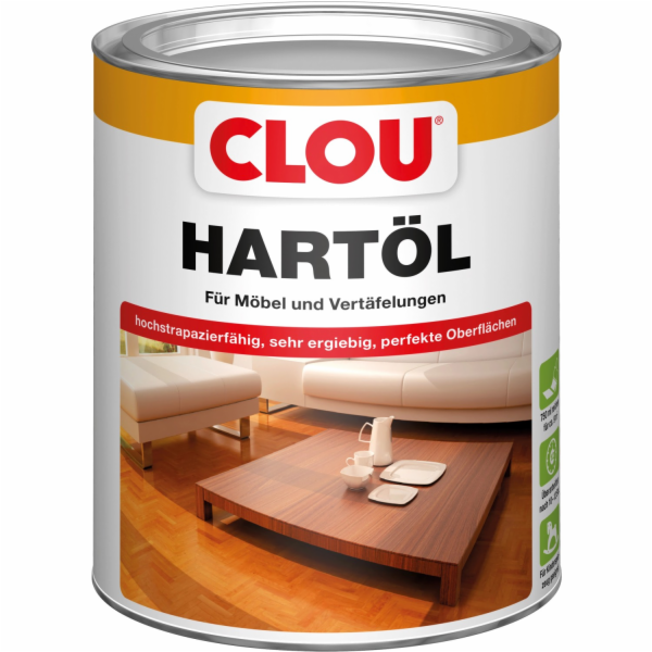 Tvrdý olej Clou bílý-průhledný 750 ml