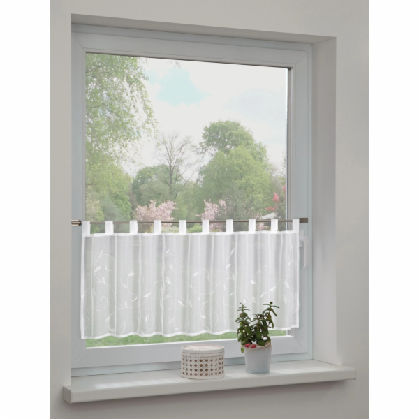 Bistro závěs Sehlbach s poutky, výšivka vinné révy, 135 c...