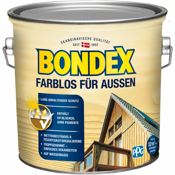 Bondex Bezbarvý pro venkovní použití 2,5 l