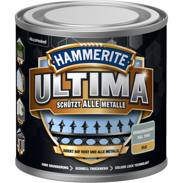 Hammerite Ultima Premium ochranná barva na kov, matná, do...