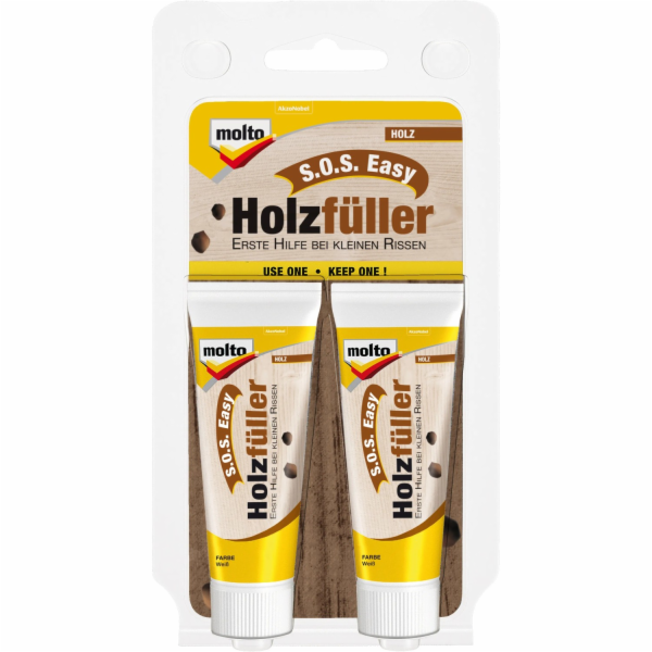 Molto SOS Easy tmel na dřevo bílý 2 x 20 ml