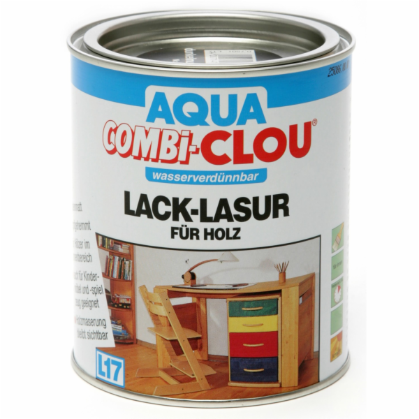 Lakovací lazura Aqua Combi-Clou bílá 750 ml