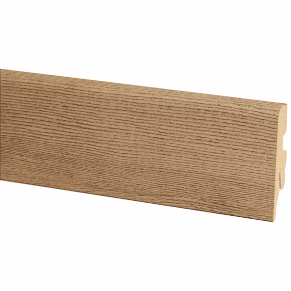 Soklová lišta Ořech Tabák 60 mm x 20 mm Délka 2600 mm