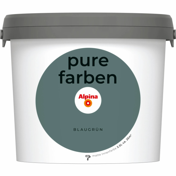 Alpina nástěnná barva Pure Colors modrozelená 2,5 l
