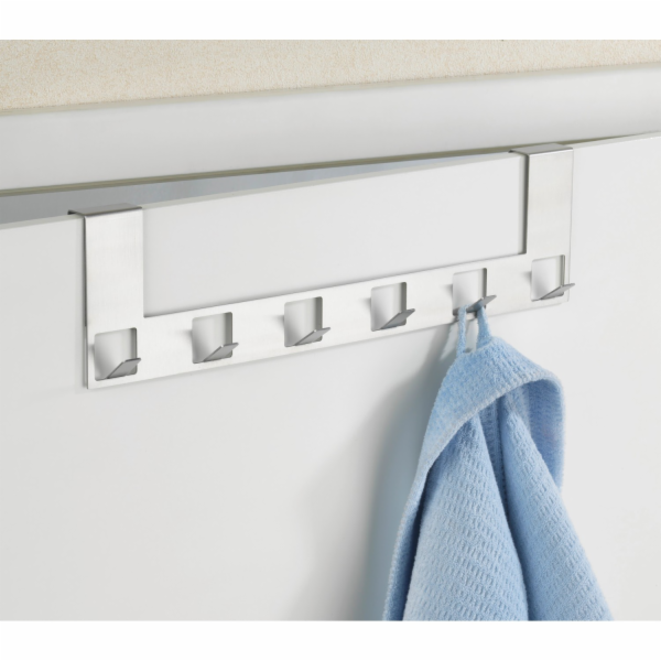 Věšák na kabáty Wenko Anzio na dveře, nerezová ocel, matná