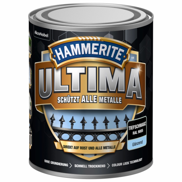 Ochranná barva na kov Hammerite Ultima Premium, lesklá tm...