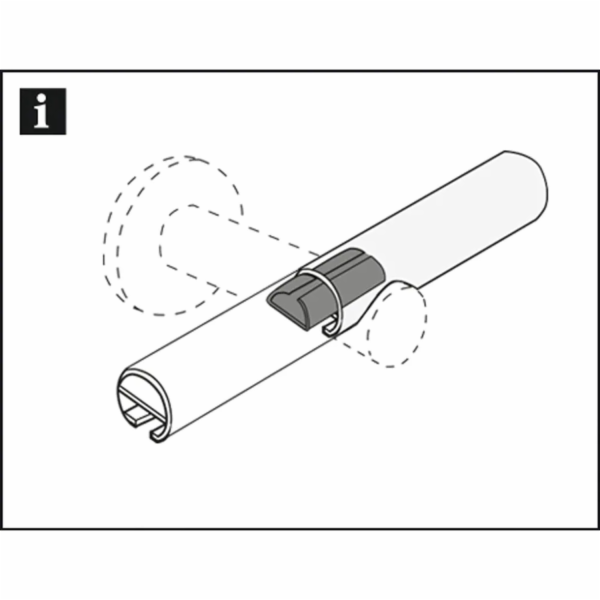 Spojka na záclonové tyče Gardinia Memphis O 16 mm