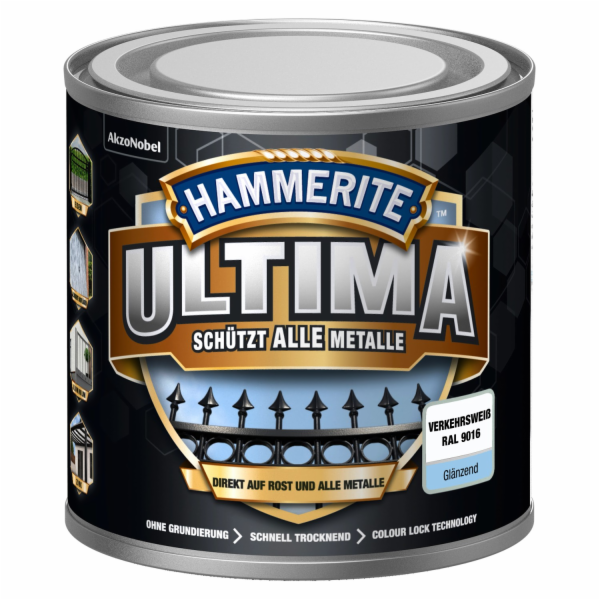 Hammerite Ultima Premium ochranná barva na kov, lesklá, d...