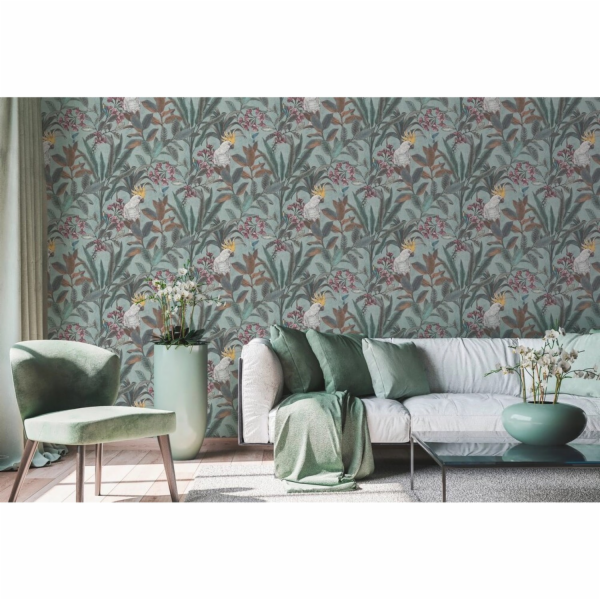 Vliesová tapeta AS Création s motivem džungle v zelené, r...