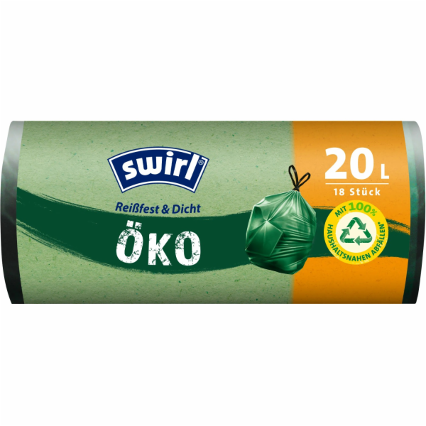 Pytle na odpadky Swirl 20l se stahovací šňůrkou, 18 kusů