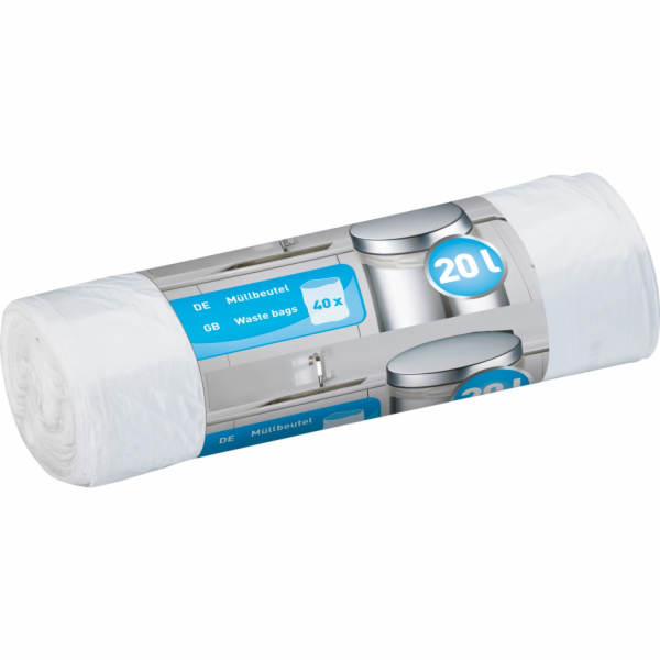 Průhledné pytle na odpadky o objemu 20 litrů, 40 kusů