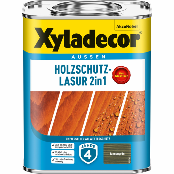 Xyladecor 2v1 mořidlo na dřevo, jedlově zelená, matné, 75...