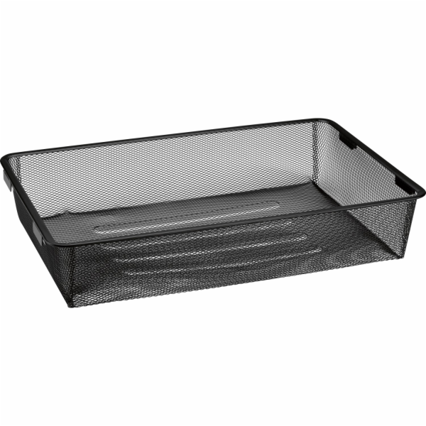 Kovový drátěný koš 12 cm x 39 cm x 60 cm, matně černý